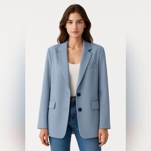 ESQUALO/ Like New/ Light Blue Blazer/ Oversized/ Size US 4